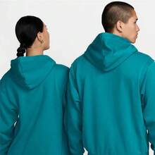 Nike SABRINA Thermal-Lined Comfortable Knit Hooded Long-Sleeve Sweatshirt, Unisex, Storm Blue - Storm Blue - View 3