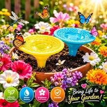Bebedero todo en uno para abejas, alimentador de agua para insectos de inserción en el suelo, adorno decorativo para jardín exterior, disponible en 2 colores - A - Ver 2