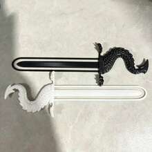 1pc 3D Carved Dragon Tail Shaped Bookmark, With Sword-Shaped Blade, Perfectly Blending Gothic And Fantasy Aesthetic Elements, Unique Fantasy Style Bookmark Art Reading Accessory, Gift For Fantasy Enthusiasts - Multicolor - View 11