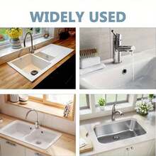 1pc Premium Plastic Double Ring Sink Hole Overflow Covers - Waterproof, Easy-To-Install, Round Shape, Structure For Bathroom And Kitchen Basins, No Joint Thread Standard, For Home Improvement, Suitable For All Users Home Bathroom Decor Summer - Multicolor - View 3