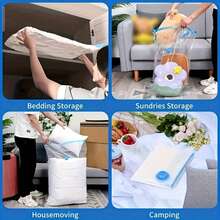 Space-Saving Vacuum Storage Bags, Large-Capacity Vacuum-Sealed Bags, Suitable For Storing Clothes, Bedding, Blankets And Bedding Items. Wardrobe Bedding Organizing Storage Bag, Can Effectively Organize Bedding. - Multicolor - View 10