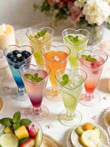 Ly Martini nhựa 5oz thanh lịch, phù hợp cho cocktail, sâm panh và món tráng miệng, có thể tái sử dụng, hoàn hảo cho đám cưới, Lễ Tình nhân và các bữa tiệc khác - Nhiều màu - Xem 4