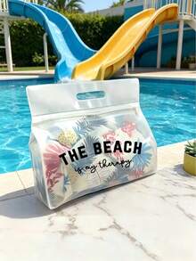 Transparent Waterproof Makeup Bag Travel Organizer, Suitable For Storing Shampoo, Lotion, Cosmetics And Other Bathroom Supplies, Adds Fashionable And Practical Touch For Travel, Work, School, Makeup Enthusiasts, Applicable For Travel, Fitness, Hotel Stay, Daily Bathroom Storage, Multi-Functional Cosmetic Storage Bag - Multicolor - View 4