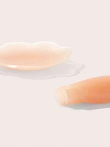 Lignisse Plus Size Reusable Silicone Nipple Covers, Flower Shaped Adhesive Nipple Pasties, Invisible Breast Petals, Sticky Nipple Cover For Dress, Wedding - Pink - View 8