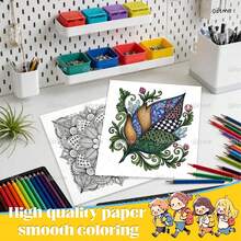 One Zentangle A Day Coloring Book, 24 Pages Intricate Mandala & Abstract Zentangle Line Art, 6-Week Creative Drawing Guide For Relaxation, Inspiration & Fun, Ideal For Hand Coloring, Art Decor & Stress-Relief Leisure - Coloring Book - View 1
