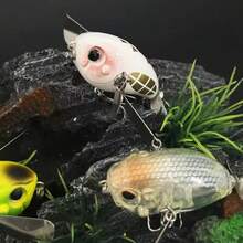 1pc 7g Water Cicada Floating Crawler Lure, Surface Ripple Floating Bass Fishing Hard Bait With Double Hooks, Strong Vibration Attracts Fish - Multicolor - View 6