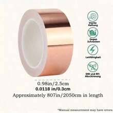 Conductive Copper Foil Tape, Effectively Repels Snails And Slugs, Suitable For All Seasons, Excellent Heat Resistance. Applicable For Electromagnetic Interference Shielding, Circuit Repair, Soldering, Gardening, DIY Crafts - Multicolor - View 10