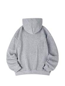 Women's New Autumn/Winter Fashion Heart Print Casual Versatile Thermal Lined Sweatshirt Sweatshirt Fall - Dark Gray - View 6