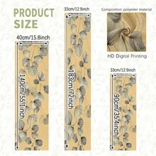 1件裝北歐極簡線條植物風聚酯纖維長方形桌旗，精緻葉脈素描印花餐桌裝飾布，適用於居家客廳、餐廳、玄關、咖啡桌、B&B、咖啡廳、臥室、書房，四季通用日常軟裝，適合家庭聚會與下午茶布置 - 彩色 - 查看 3