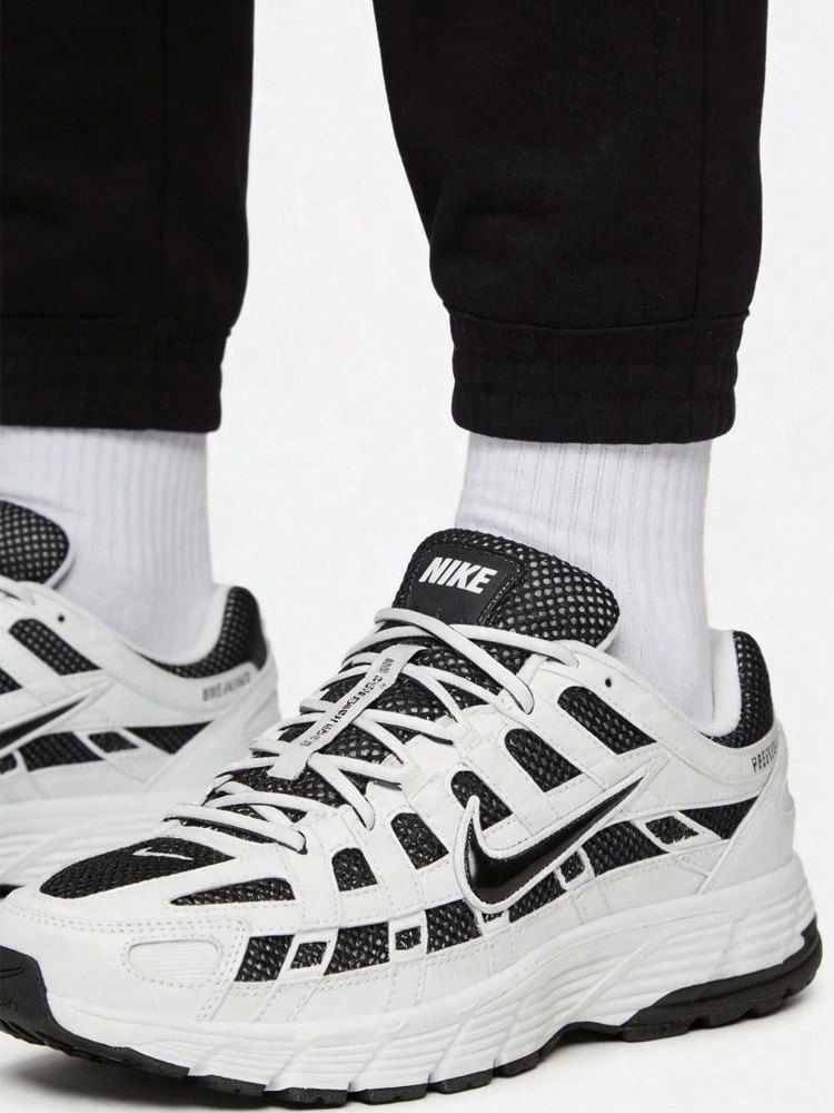 Nike P-6000 時尚百搭街頭舒適休閒慢跑鞋 男款 - 白黑 - 查看 1