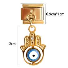 1/5/10 buc. brățară italiană din seria Evil Eye, design modular pentru confecționarea de bijuterii DIY, brățară, brățară de tobărie și alte accesorii rafinate cu pandant, cadou pentru prieteni, potrivit pentru bărbați și femei, cadou pentru soră, cadou pentru femei, perfect pentru purtare zilnică și stilizare - Multicolor - Vizualizare 4