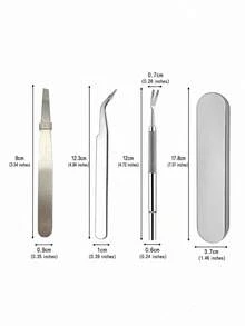 1/3/4pcs Stainless Steel Flea Removal Tool And Grooming Kit; A Flea-Removal Comb Designed For Catching Fleas And General Grooming. Convenient And Practical, It Is Ideal For Daily Home Grooming And The Top Choice For Pet Hygiene. - Multicolor - View 9