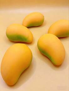 1pc Color-Changing Mango Soft Squishy, Handmade Slow Rising Squeeze Toy, Portable Stress Relief, Desk Relaxation Gift - 彩色 - 查看 3