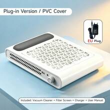 Duofu Brushless Turbo Nail Dust Collector, Plug-In High Power Strong Suction Low Noise Nail Vacuum Tool, Suitable For Salon And Home Use - White - View 15