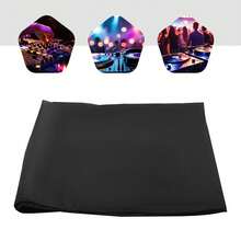 DJ Display Stand Scrims, Black DJ Event Booth Facade Scrims, Portable DJ Facade Booth Table Scrims, DJ Facade Booth Portable Event Cover (47.6 X 23.6 X 45.3 Inch) - Black - View 7