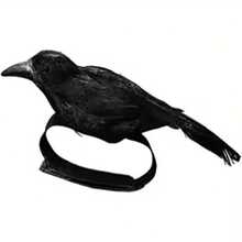 Realistic Crow Shoulder Accessory, Gothic Style Feather Costume Accessory, Crow Statue, Suitable For Halloween, Cosplay, Masquerade, Bachelor Party, Party Decoration, Party Accessory, Halloween Decoration, Halloween Gift - A - View 11