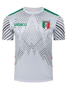Mexico Football Jersey Men's Football Training Shirt Quick-Dry Breathable Sports T-Shirt Short Sleeve Team Uniform Summer - Multicolor - View 2