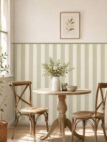 SUPSTICKER 1pc Elegant Polka Dot & Stripe Half Wall Decal, Removable PVC Wall Sticker For Bedroom, Nursery, Entryway, 3 Colors Available, 17.71*35.43/47.24 Inches - 1PC - View 6