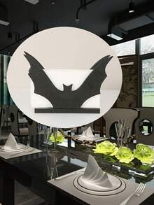1pc Gothic Bat Napkin Holder - Artistic Table Napkin Organizer, Perfect For Restaurant And Kitchen Decor, Ideal For Halloween, Christmas, Thanksgiving And Valentine's Day, Suitable For Restaurant, Cafe And Hotel Decoration Room Decor Home Decor Halloween Decor - Tissue Holder - View 5