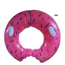 Inflatable Donut-Shaped Swimming Ring For Adults, Inflatable Float Rings Under The Armpits, Anti-Rollover Summer Donut-Shaped Swimming Ring, Thickened PVC Summer Vacation Gift, School Gift, Swimming Equipment. - Pink - View 10