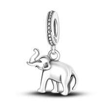 Vectoflux 1pc S925 Sterling Silver Elephant, Bird, Lion, Zebra Pendant, Suitable For Original Bracelet, Necklace, Keychain DIY Pendant Making, Women's Gift, Suitable For Birthday, Party, Holiday Gift - Silver - View 13