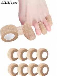 Multifunctional Finger/Toe Protector, Elastic Bandage, Writing Finger Protector, Self-Adhesive Toe Protector, Anti-Friction Pad. Suitable For Writing, Office Work, Sports, Running, Walking. Daily Essential. - Multicolor - View 1