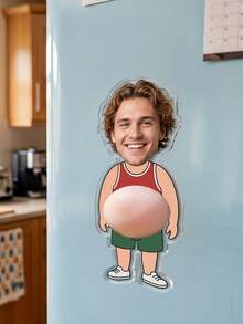Personalized Photo Fridge Magnet Decor - Custom Upload Your Photo, Hexagonal Acrylic Cut, Suitable For Fridge, Suitable For Party, Graduation Gift, Upload Your Photo - Multicolor - View 4