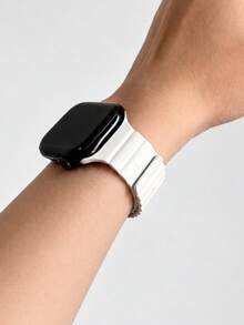 1件中性矽膠磁吸式錶帶，兼容 ，適用 42mm、38mm、40mm、41mm、44mm、45mm、46mm、49mm 尺寸，時尚智慧手錶替換錶帶，適用 Ultra2、Ultra SE2、SE 11、10、9、8、7、6、5、4、3、2、1 系列，可作為學生返校禮物 - 彩色 - 查看 5