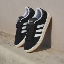 Adidas Grand Court Base 00s Comfortable Thin Sole Bread Shoes Wear-Resistant Low-Top Skate Shoes Unisex Black & White GRAND COURT BASE 00S "Bread Shoes" Sports Casual Skate Shoes JP6335 - Black and White - View 3