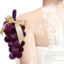 Handmade Macaron Grape Soap With Hanging Rope | Contains Shea Butter And Coconut Oil | 2-In-1 Facial And Body Cleanser | Exquisite Bath Fragrance Gift, Long-Lasting Fresh Fruity Scent - Deep Cleansing - View 3
