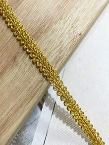 Dây ren bện màu kim loại 5m/20m rộng 0.8cm, ruy băng ren họa tiết hoa DIY gói quà Giáng Sinh, may viền quần áo, đồ thủ công, trang trí nhà cửa - Nhiều màu - Xem 3