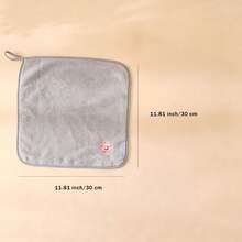 1/4/8件裝 卡通動物刺繡珊瑚絨手巾 11.8 x 11.8 英吋 超柔軟吸水臉巾 附掛繩方便攜帶 多色可選 適用日常使用、浴室、廚房、學校與旅行 可重複使用 - 彩色 - 查看 10