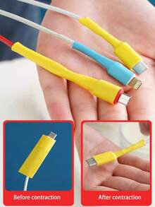164pcs Heat Shrink Tubing Cable Repair Kit, Multi-Color Cable Sleeve Set, DIY Cable Protection Sleeve, Suitable For USB Type C Android Charging Cable, Cable Organizer Accessories, Multiple Sizes Repair Kit, Suitable For Phone Electronic Accessories, Home Office Supplies - Multicolor - View 6