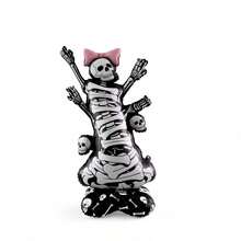 Standing Skeleton Pink Bow Aluminum Foil Balloon, Halloween Dark Style Party Decoration, Ghost Festival Scene Props - Multicolor - View 10