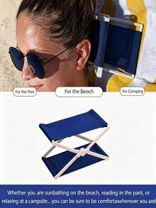 Foldable Beach Pillow, Portable Outdoor Neck Pillow, Camping Foldable Mat, Beach Leisure Pillow, Compact Space-Saving. Can Be Used As A Headrest Or Small Mat For Outdoor Camping, Easy To Unfold And Store, Highly Practical - Multicolor - View 4