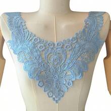 2/1pc Polyester Lace Embroidered Hollow Floral Fake Collar Applique Lace Accessory For Dresses And Crafts - D - View 7
