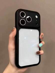 Nouvelle coque de téléphone intelligente, à la mode & mignonne, coque de protection, minimaliste créative personnalisée, matériau 3-en-1, épaissie 2,8 mm, couleur unie colorée, sensation premium mate et douce pour la peau, rose, bleu, noir, blanc, plaque arrière transparente, couverture complète anti-chute, compatible avec iPhone 11/12/13/14/15/16/17/17 Pro Max/17 Pro/12 Pro/12 Pro Max/13 Pro/13 Pro Max/14 Pro/14 Pro Max/15 Pro/15 Pro Max/16 Pro Max/16 Pro - Noir - Voir 7