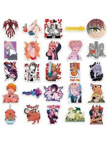 Crunchyroll 50入《鏈鋸人》官方授權高品質動漫乙烯貼紙組，粉絲必備，適用於水壺、筆電、手機、頭盔、滑板、剪貼簿、車用桿，適合送給媽媽、爸爸、爺爺、老師、姊妹、兄弟、朋友的趣味情人節禮物，設計包含：Makima、Denji、Aki Hayakawa、Hirokazu Arai、Himeno Kishibe、Xiaohong Dongshan 等 - 多色的 - 查看 10
