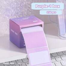 256 Sheets/Box, Boxed Sticky Notes, Fully Adhesive Removable Pages, Small Self-Adhesive Labels, For Quick Messages And Reminders, Suitable For Office, School, Home Organization, Portable Quick Paper, For Desktop And Temporary Tasks - one-size - View 15