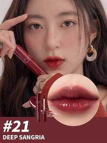 Rom&Nd 1入 5.5g Juicy Lip Tint 21# Deep Gloria 深紅棕色 修正蒼白膚色 顯色均勻 柔美濃郁果凍感唇彩 適合日常購物與家庭聚會 - 果汁唇釉 21# 深格利亞 - 查看 1