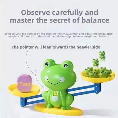 Mainan Pencerahan Matematik Penimbang Imbang Katak Kartun, Set Kad Nombor Pembelajaran Pelbagai Tahap, Penimbang Imbang Tambah dan Tolak Aritmetik untuk Kanak-kanak Kecil, Koordinasi Tangan-Mata dan Kognisi Berat, Permainan Meja Pendidikan Interaktif Ibu Bapa-Anak, Alat Bantu Mengajar Pendidikan Awal Tadika