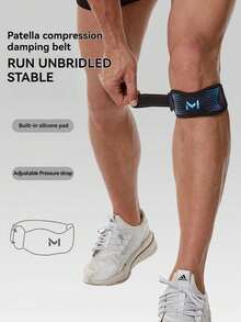 1pc Adjustable Knee Sleeve For Cycling, Sports, Fitness, Running, Basketball, Badminton - Multicolor - View 5
