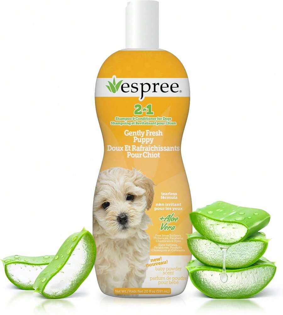 Espree Gentle Fresh Puppy Shampoo &Amp; Conditioner, Tearless Formula With Aloe Vera, Sulfate-Free, Paraben-Free, Harsh Chemical And Dye-Free,  For Dogs With Sensitive Skin, 20oz - White - View 1