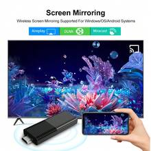 I96 D1 TV Stick, Ultra 4K UHD ATV 2.4G 5G WiFi Voice Remote Assistant Built-In, Android ATV Plug-And-Play Smart TV Stick, Compatible With Android TV Stick, TV And Projector 4K HD Streaming Device, [2GB RAM+16GB ROM] - Black - View 9