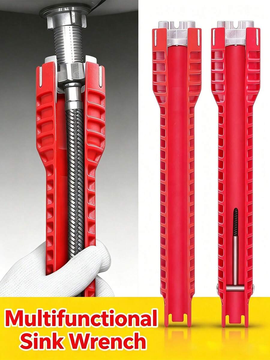 Multi-Functional Labor-Saving Wrench, 8-In-1 Sink Faucet Installation And Repair Tools, Non-Slip Wrenches For Faucets, Home Repair Tool Set. Suitable For Faucet Installation, Bathroom Pipe Repairs, Kitchen Appliance Disassembly.