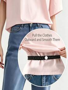 1pc Lace Trim Waistband With Hem Adjustment, Suitable For T-Shirts, Dresses, Shirts, Invisible Button Extender, Can Shorten Clothing, Non-Tight Hem Adjuster, Suitable For Sweaters, Shirts, Pants (Neutral Home Sewing Tool) - Multicolor - View 1