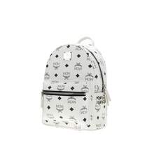 Mcm Stark Series Vintage Printed Men's Backpack With Dual Shoulder Straps MMKEAVE16WT001 - 白色MMKEAVE16WT001 - 查看 2