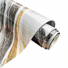 ucdfi 1 捲黑色波浪大理石紋裝飾壁紙 撕貼式防水防油耐高溫 PVC 自黏壁紙 廚房裝飾牆貼 浴室牆面裝飾貼紙 節日壁紙 - 黑波浪 - 查看 20