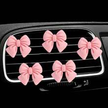 3/4/6 Pcs Pink Bow Car Interior Cute Car Interior Accessories Car Air Vent Decoration Clip Bow Car Air Vent Decoration Clip - A - View 21