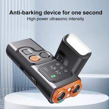 1pc, Ultrasonic Anti Bark Device For Dogs | Ultrasonic Dog Driver | Rechargeable Handheld & Portable Dog Training Tool With 20-30KHz Frequency | Long Range 26ft, LED Indoor/Outdoor Use, Humane Bark Control, Daily Use - Black - View 3